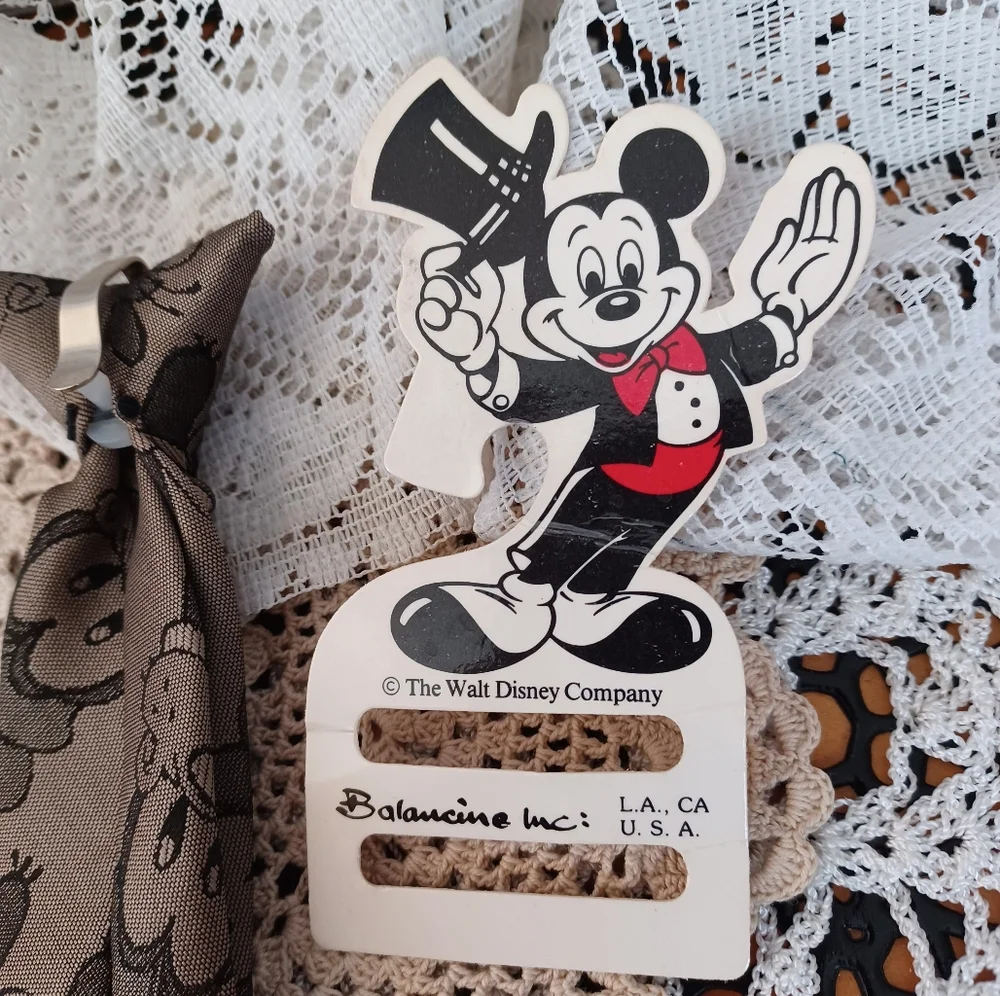 VINTAGE DISNEY KIDS' CLIP-ON TIE BALANCINE THE TIE WORKS GOOFY OLIVE GRAY/BLACK